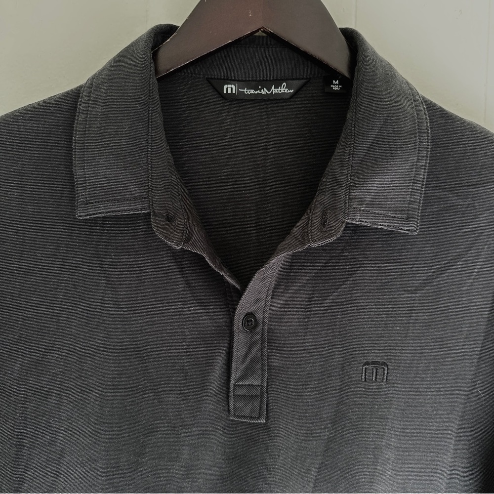 TRAVIS MATHEW Golf Polo Black - Picture 2 of 6
